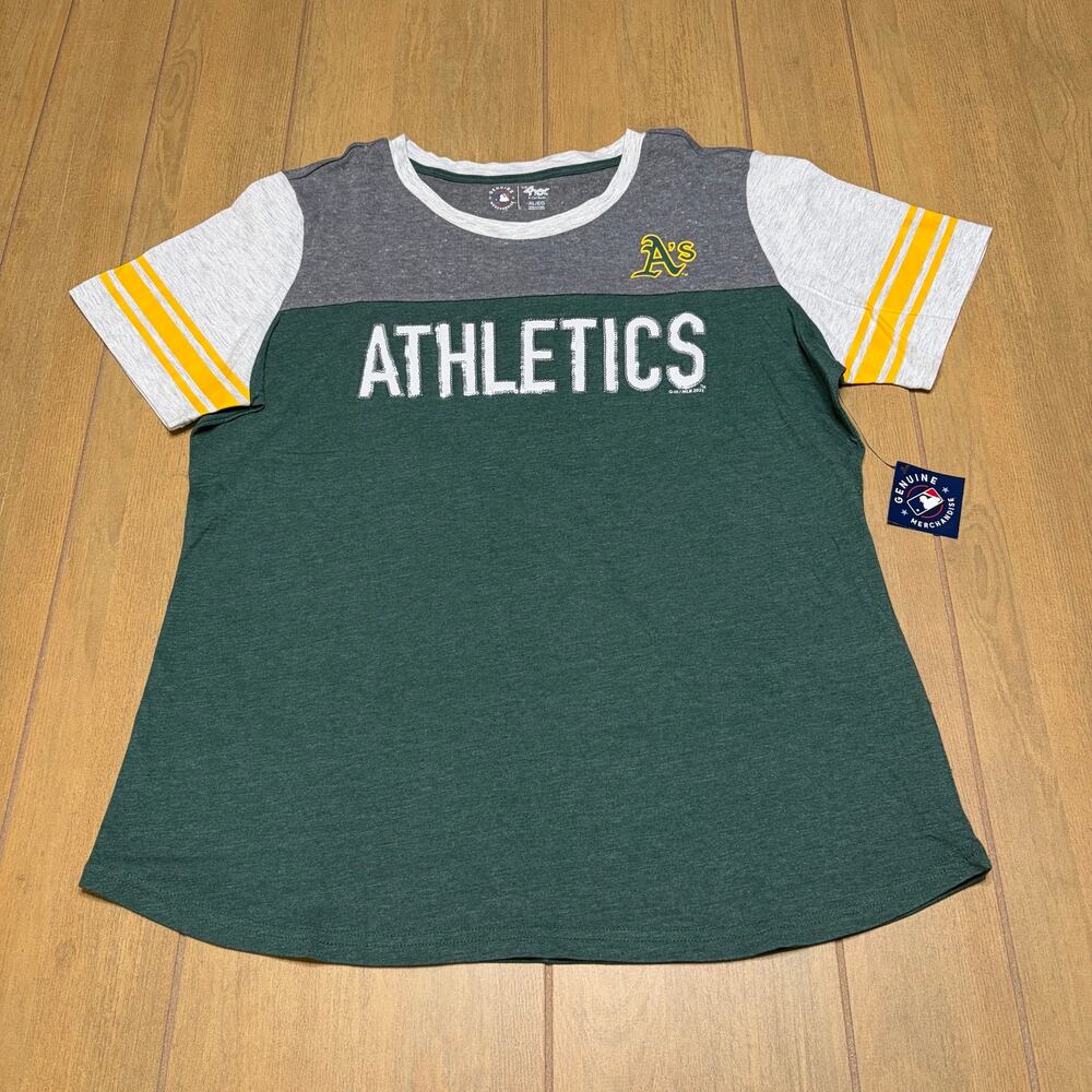 Oakland Athletics Women’s XL Shirt G-III 4Her MLB Genuine Merchandise Green NWT